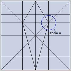 Both side corners of the main kite shape are also kite shaped