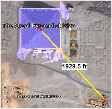 Earth's mean sea level below the Great Pyramid's baseline