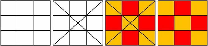 nine squares